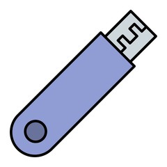  Vector Flash Drive Filled Outline Icon Design