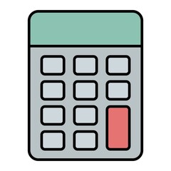 Vector Calculator Filled Outline Icon Design