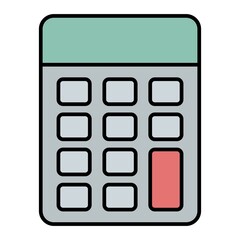 Vector Calculator Filled Outline Icon Design