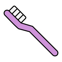 Vector Toothbrush Filled Outline Icon Design