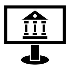 Vector Internet Banking Glyph Icon Design