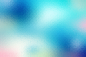 Blue background. Gradient pastel color effect foil. Dreamy texture. Soft backdrop design for summer print. Light pink and blue colours. Delicate tones background. Surface with metallic pattern. Vector