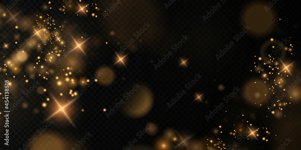 Wall mural bokeh light lights effect background. christmas background of shining dust christmas glowing bokeh c