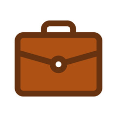 Illustration vector graphic icon of Briefcase. Filled Line Style Icon. Vector illustration isolated on white background. Perfect for website or application design.