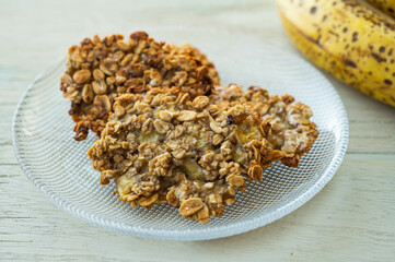 オートミールとバナナのクッキー