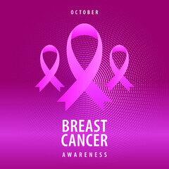 Fototapeta premium BREAST CANCER AWARENESS Banner