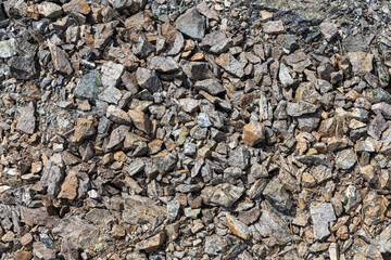 A beautiful texture of gray broken stone