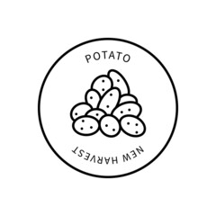 Potato Line Icon In Simple Style. New Harvest. Vector sign in a simple style isolated on a white background.