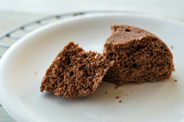 おから蒸しパン　ココア味