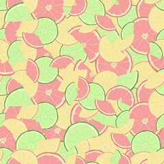 Fototapeta premium Seamless pattern with citrus.