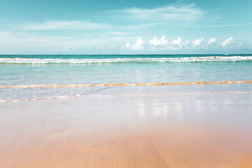 Wild caribbean beach of Atlantic ocean