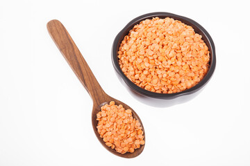 Very Healthy Food; Raw Peeled Red Lentils