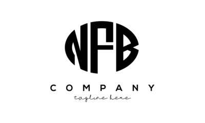 NFB three Letters creative circle logo design