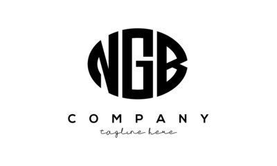 NGB three Letters creative circle logo design