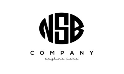 NSB three Letters creative circle logo design