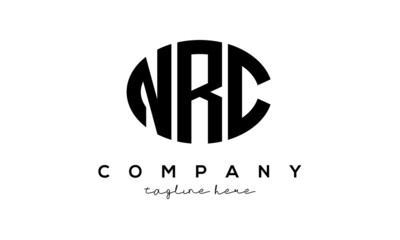 NRC three Letters creative circle logo design