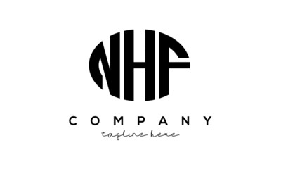 NHF three Letters creative circle logo design