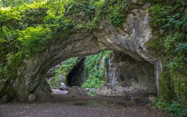 the entrance to the cave where the remains of a Neanderthal man were discovered