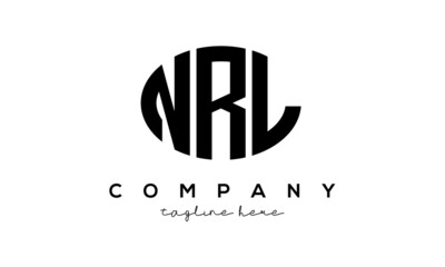 NRL three Letters creative circle logo design
