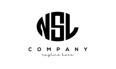 NSL three Letters creative circle logo design