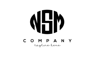 NSM three Letters creative circle logo design