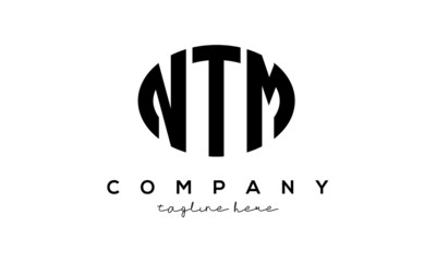 NTM three Letters creative circle logo design