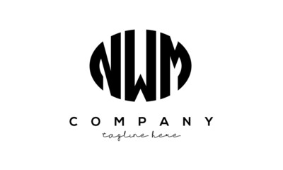 NWM three Letters creative circle logo design
