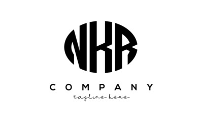 NKR three Letters creative circle logo design