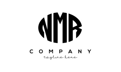 NMR three Letters creative circle logo design