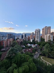 Panoramic of the city of Medellin in a beautiful night. 