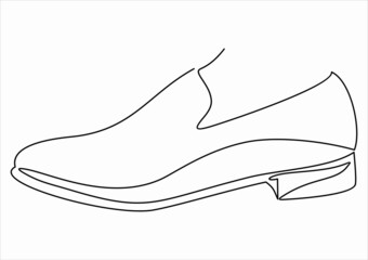 Men's Shoes continuous one line drawing minimalism design