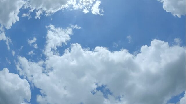 Timelapse of sky clouds on a sunny day