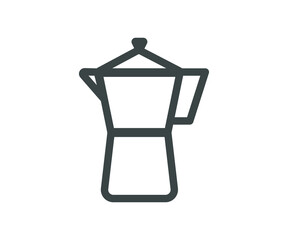 Italian coffee maker icon - vector