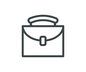 suitcase outline icon - vector