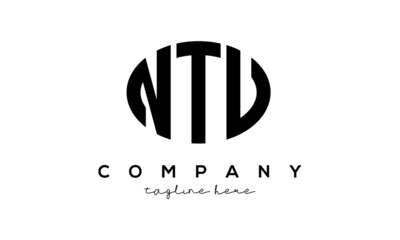 NTU three Letters creative circle logo design	