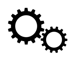 Gear setting icon vector. Cog wheel and gears isolated. Symbol of setting.