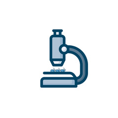 Virus or bacteria viewed under microscope. Medical research, lab experiment icon for web and mobile app design.