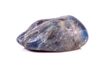 Macro mineral stone sapphire on white background