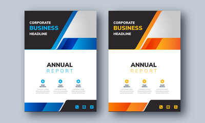 Annual Report Layout Design Template. Corporate Business flyer Background,  Catalog, Cover, Booklet, Brochure, Magazine, Poster, Corporate Presentation, Portfolio, Flyer, Banner, Website, Etc Concept 