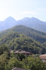 Fototapeta premium Green mountains amazing landscape view..