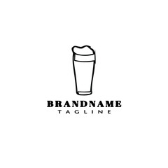 glasses logo cartoon cute black icon isolated vector illustration