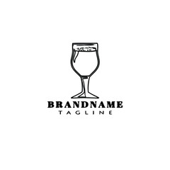 glasses logo cartoon template cute icon isolated vector illustration