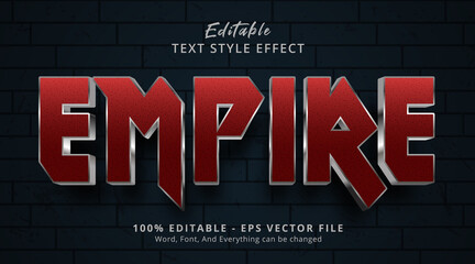 Empire text on cinema gradient style effect, editable text effect