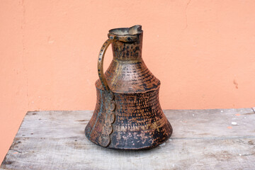 Old copper water ewer, ottoman style