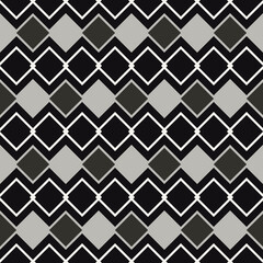 Gray repeated rhombs. Seamless vector pattern.