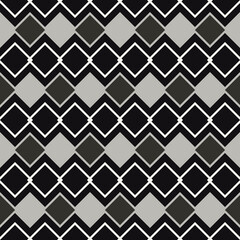 Gray repeated rhombs. Seamless vector pattern.