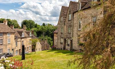 View of typical buildings in the Cotswold Market Town of Tetbury, Gloucestershire, England, United...