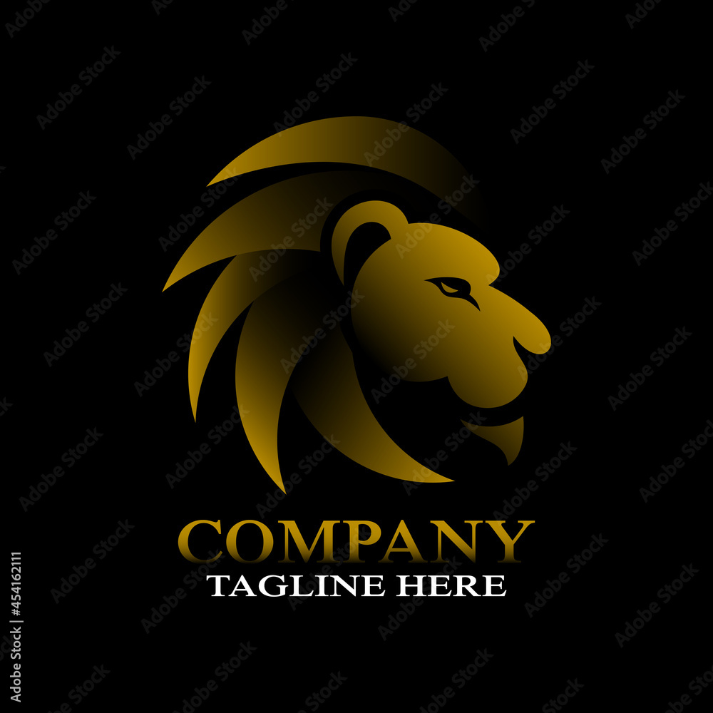 Wall mural modern lion logo. vector illustration