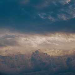 clouds over the mountains
