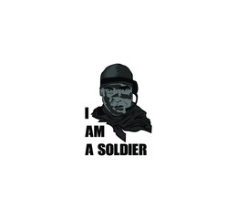 special force soldier vector logo